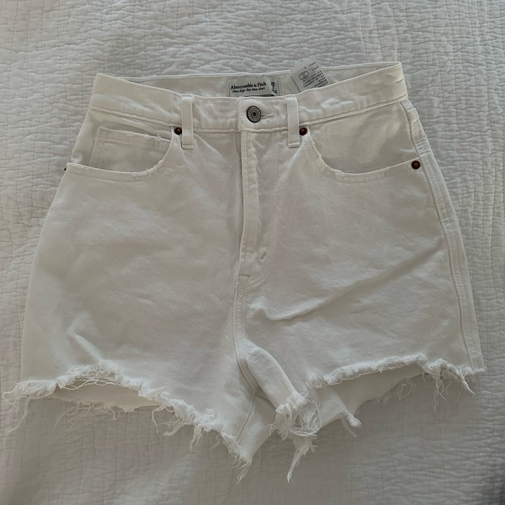 A&F curve love ultra high waisted mom shorts